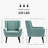 Tufted Upholstered Wide Back Armchair（Set of 2）-412486726
