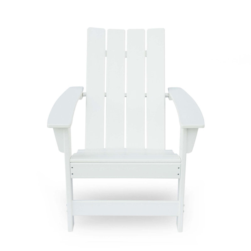 ENCINO ADIRONDACK CHAIR With Rustic Charm And Durable High-Density Plastic For All-Weather Outdoor Comfort