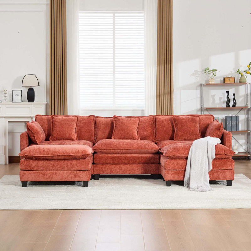 Canapé modulaire Cloud avec coussins double couche (le repose-pieds n'est pas inclus)