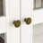 Elegant Bathroom Storage Cabinet With Glass Door And Vintage Solid Wood Legs 5-Tier Organizer-772931757