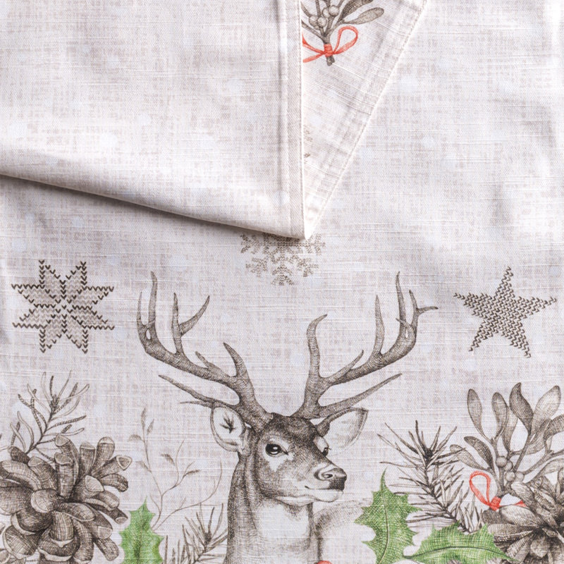 Maison D' Hermine Chrsitmas Dew 100% Cotton Table Runner - Double Layer 14.5 Inch By 72 Inch, 72" x 14.5"