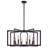 8-lamp black dimmable industrial iron pendant light
