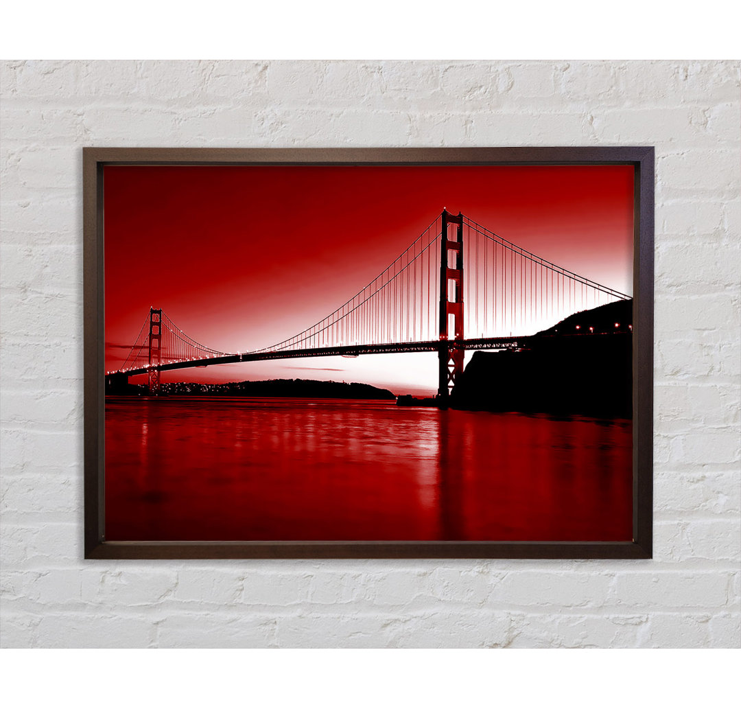 Golden Gate Bridge Rot - Einzelner Bilderrahmen Kunstdrucke auf Leinwand