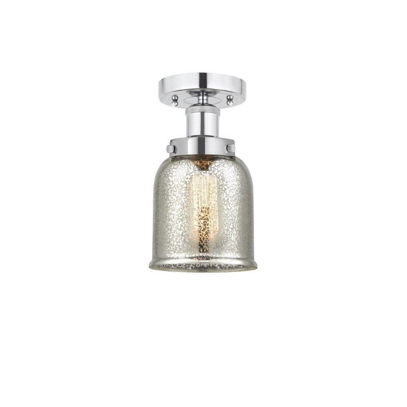 Cordaville Glass Semi Flush Mount, Dark Mercury, Polished Chrome