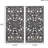 2 Distressed Wall Decor - Lotus Flower Antique Blue & Grey Indoor Hanging Panels Spot Clean Wood Pattern