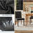 Set of 4/6 Upholstered Dining Chairs, Tufted Parsons Kitchen Chair with Wood Legs for Dining Room & Restaurant-826939487-826939473
