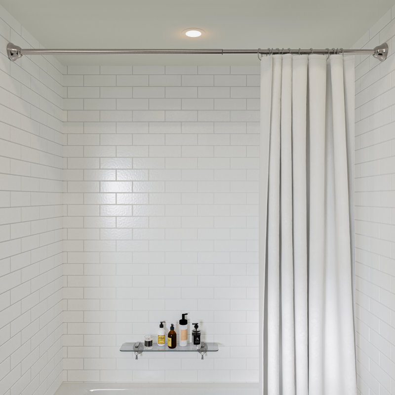 Tringle de rideau de douche réglable à tension droite