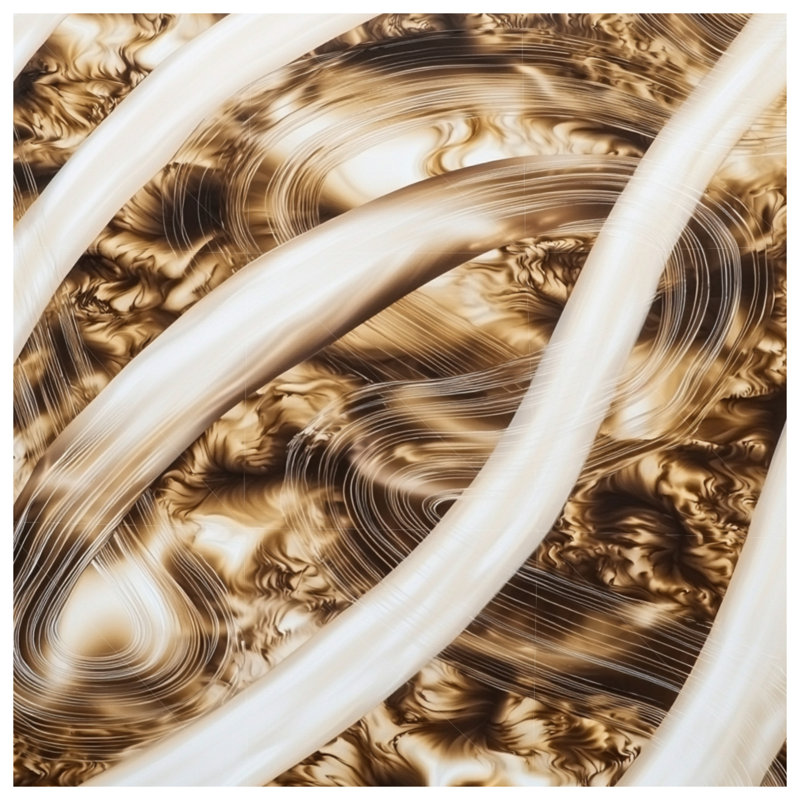 Jeté en molleton Swirls - Jetés abstraits pour canapés ou lits, L 68 po x H 80 po