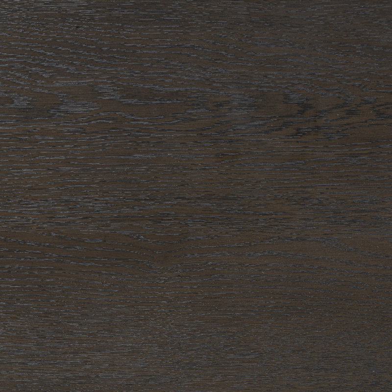 Bina Solid Wood Computer Desk, Charcoal Oak/Black