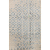 Hand-Knotted High-Quality Gray and Light Blue Area Rug