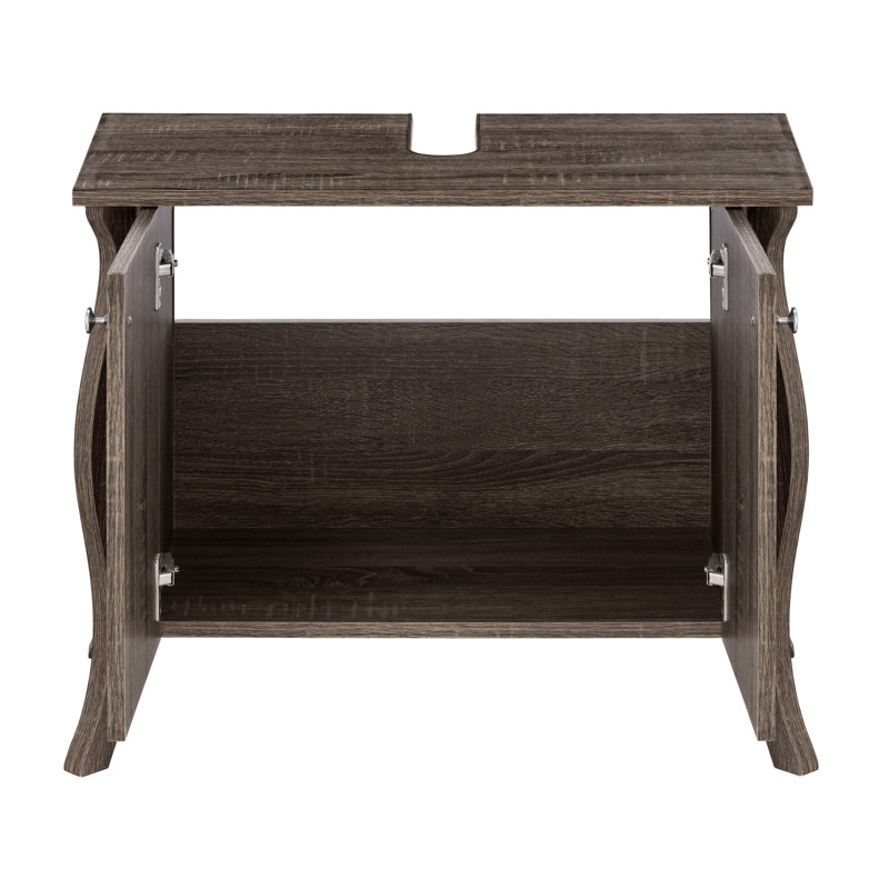 Jasmyn 680mm Free-standing Single Vanity Base, Grey Oak
