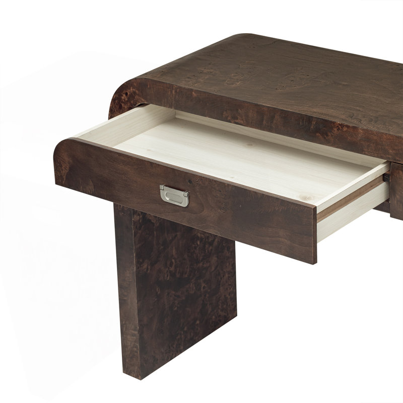 Console en bois avec tiroirs Faelina, H 31,7 po x l 60 po x P 15,7 po, Brun foncé