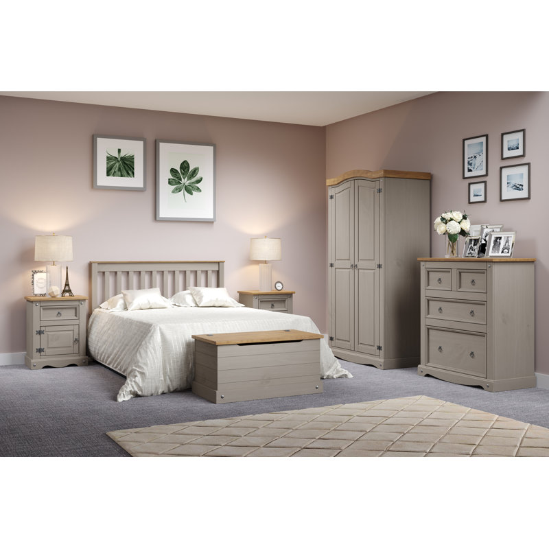 Wes 2 Door Wardrobe Corona design, Grey