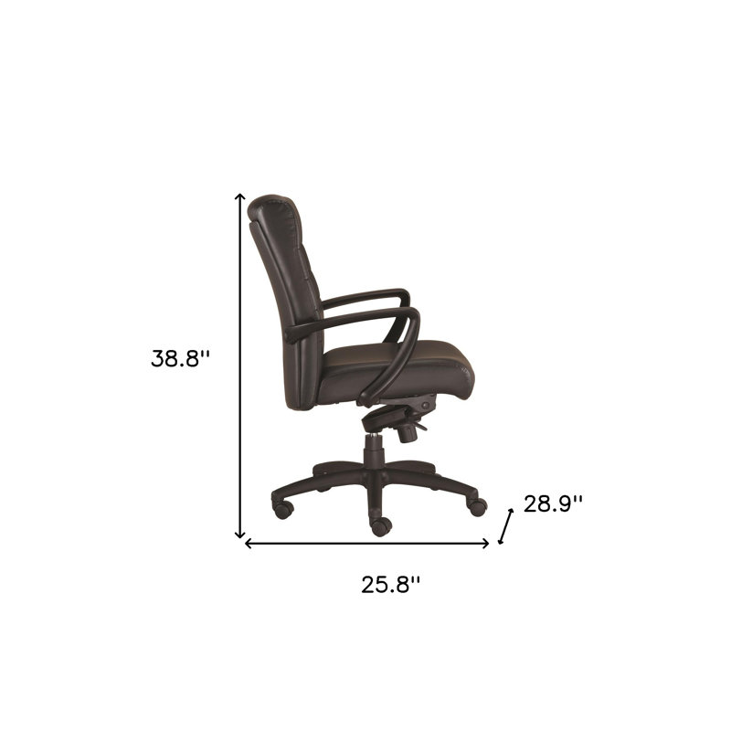 Chaise de bureau Aoiffe, Noir, Noir