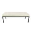 Banc Alp, structure ouverte en métal noir, tissu touffeté crème tissé 54 po