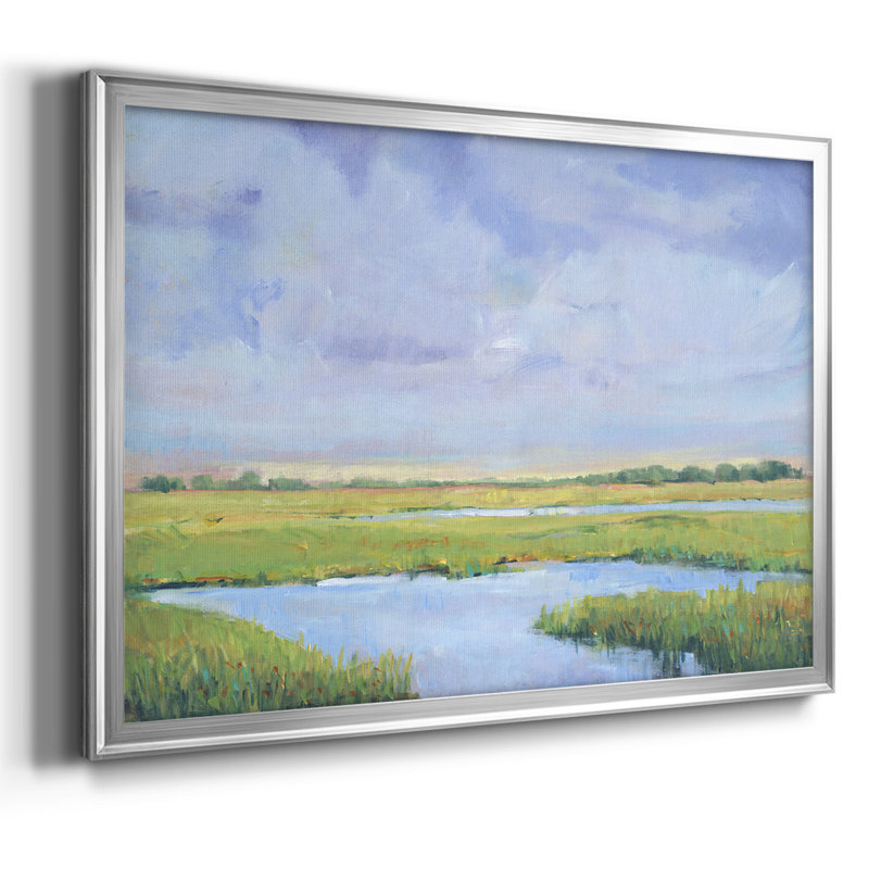 Summer Marsh I, reproduction d'art sur toile, H 14 po x l 20 po, Argent argent