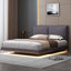 Lit plateforme en velours de mouvement moderne