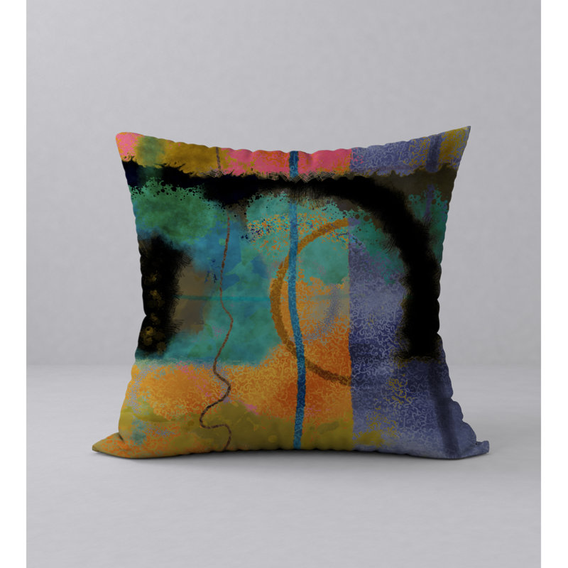 Abstract Reversible Throw Pillow, 24" x 24"