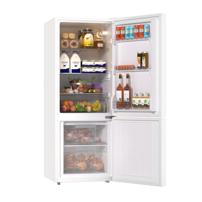 BANGSON 7.1 Cu.Ft Compact Refrigerator with Freezer, Energy Saving Apartment Fridge for Bedroom, Office, Kitchen & Dorm，White