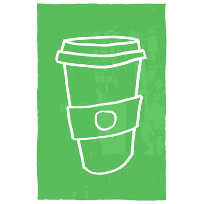 «Abs Coffee Cup», impression sur toile tendue