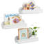 Ensemble de 3 étagères flottantes et de présentation en forme de nuage blanc pour jouets, plantes et rangement