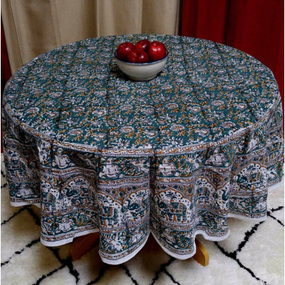 Nazaret Hand Block Print Tablecloth