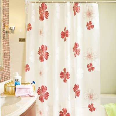 Rideau de douche avec crochets inclus