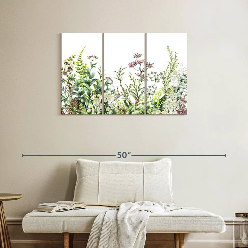 Harnek herbes et fleurs sauvages, H 24 po x l 38 po