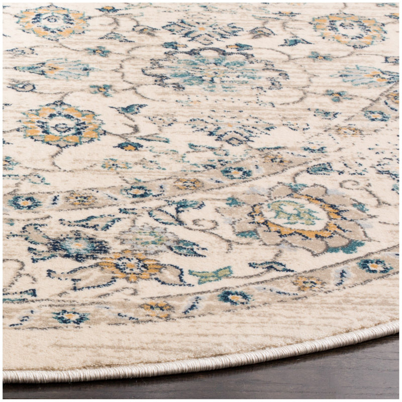 Tapis beige / turquoise Osakis, Rectangle de 10 pi x 14 pi