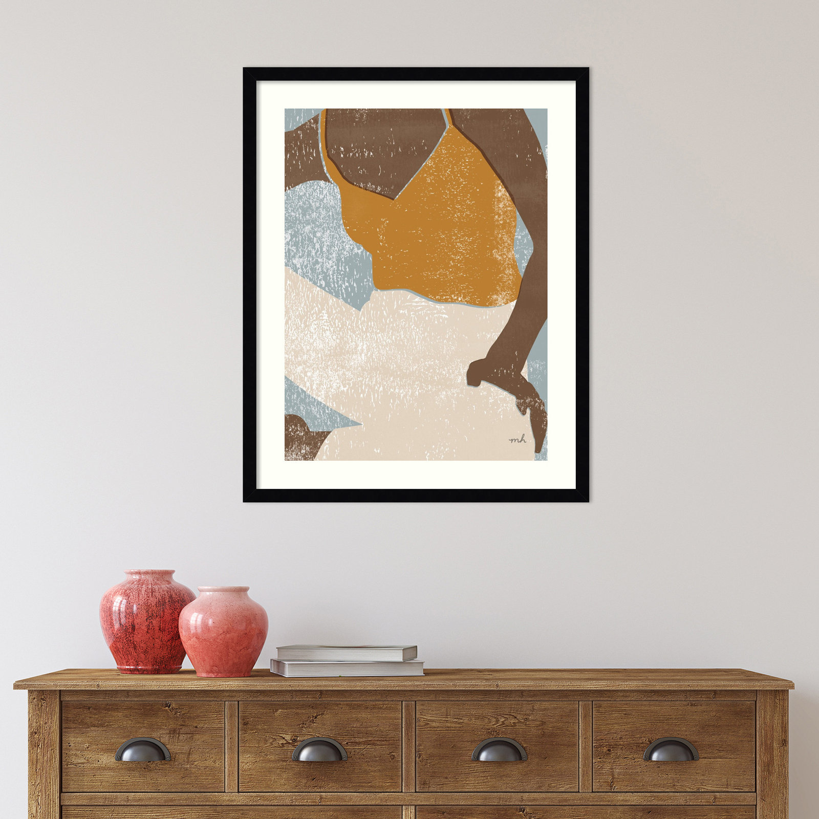 Casual III Print by Moira Hershey, Black Framed Paper, 35" H x 28" W