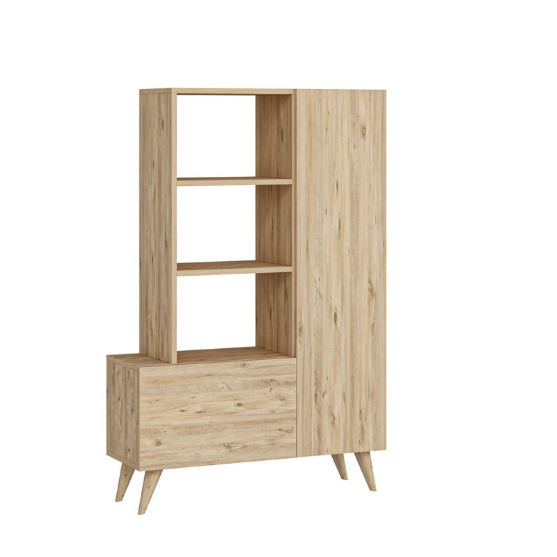 Scandinavian Shoe Cabinet, Atlantic Pine Finish, 31.5 x 47.6 x 12.4 inches | 100% Melamine Coated Particle Board, Multiple Shelves for Extra Storage | Stylish & Functional Design for Entryway Organization