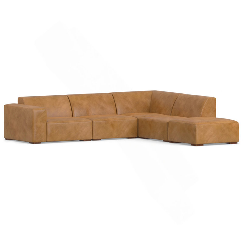 Right Sectional Sofa And Ottoman, Right Hand Facing