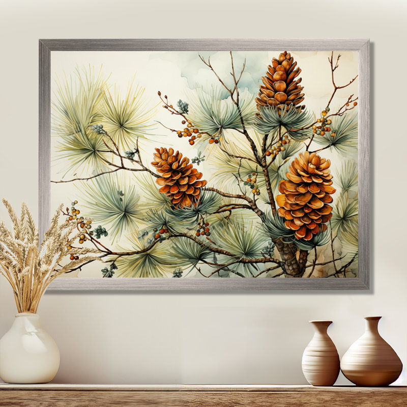 Pin, pin, beauté II - art mural pin, Cadre simple argenté, H 34 po x l 44 po x P 1,5 po