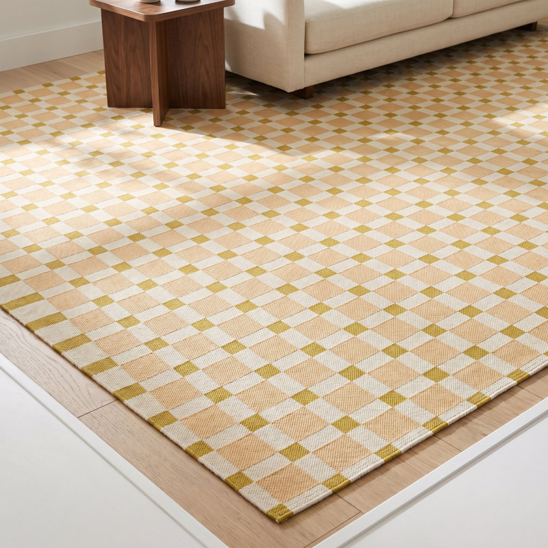 Icon Geometric Indoor Outdoor Pink Rug, Rectangle 7'10" x 10'