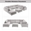 Canapé modulaire rembourré 9 pièces Nuccio-112602388