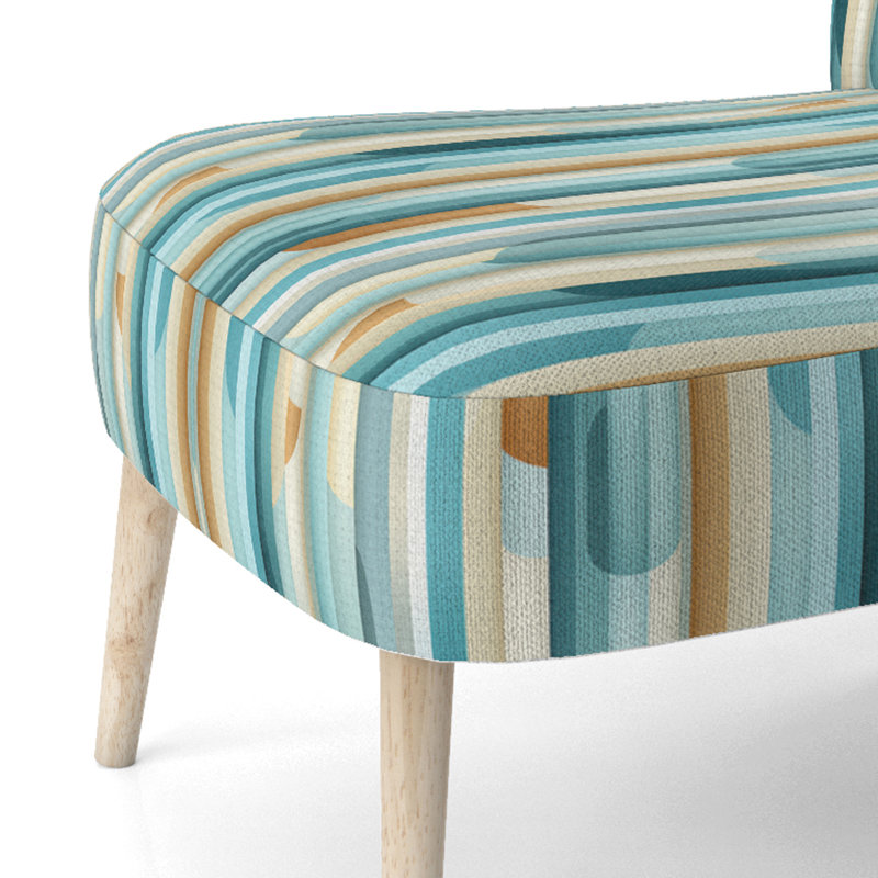 Chaise d'appoint rembourrée moderne Zen Tranquility Striped