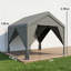 Outsunny 3 x 3 m Patio Gazebo with Netting Curtains Pitched Roof Dark Grey