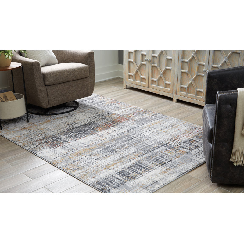 Orletta Abstract Indoor Rug, Rectangle 5'3" x 7'3"