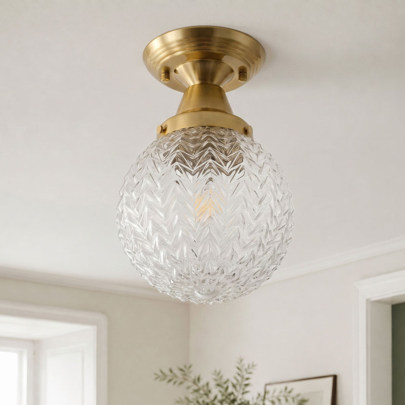 1-Lampadaire circulaire en cuivre pour intérieur, style ferme ou école