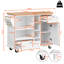 Asberry 129 cm W Kitchen Island with Wheels-975982655