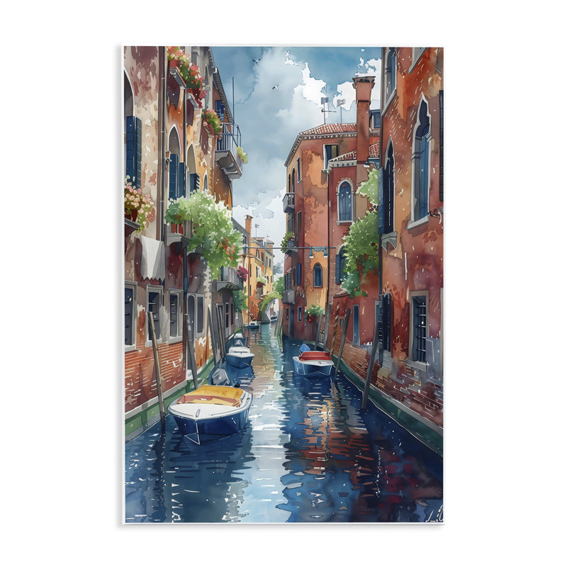Sunny Days On The Canal, plaque murale, design par LSR Creative Studio, H 15 po x l 10 po
