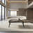 Modern Marble Style Rectangular Coffee Table with Solid Hornbeam Wood Legs