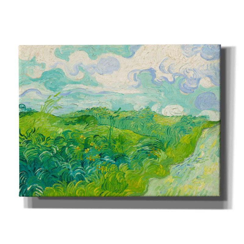 Champ de blé vert, Auvers par MASTERS, H 12 po x l 16 po x P 0,75 po