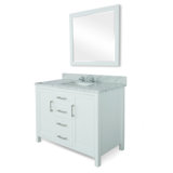 Hodgeman 48'' Single Bathroom Vanity with Stone Top with Mirror