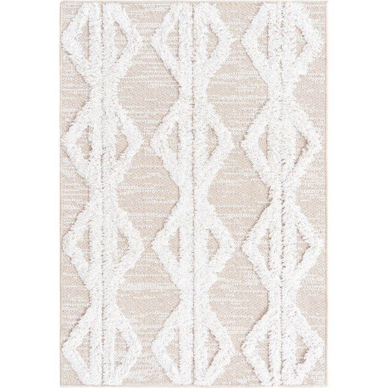 Dudziak Cotton Oriental Indoor Rug, Rectangle 2'3" x 3'