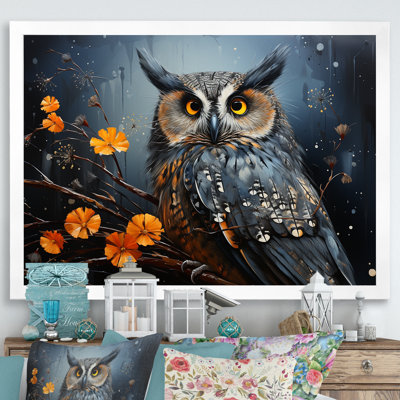 «Owls Of The Silent Forest Nightfall», reproduction sur toile