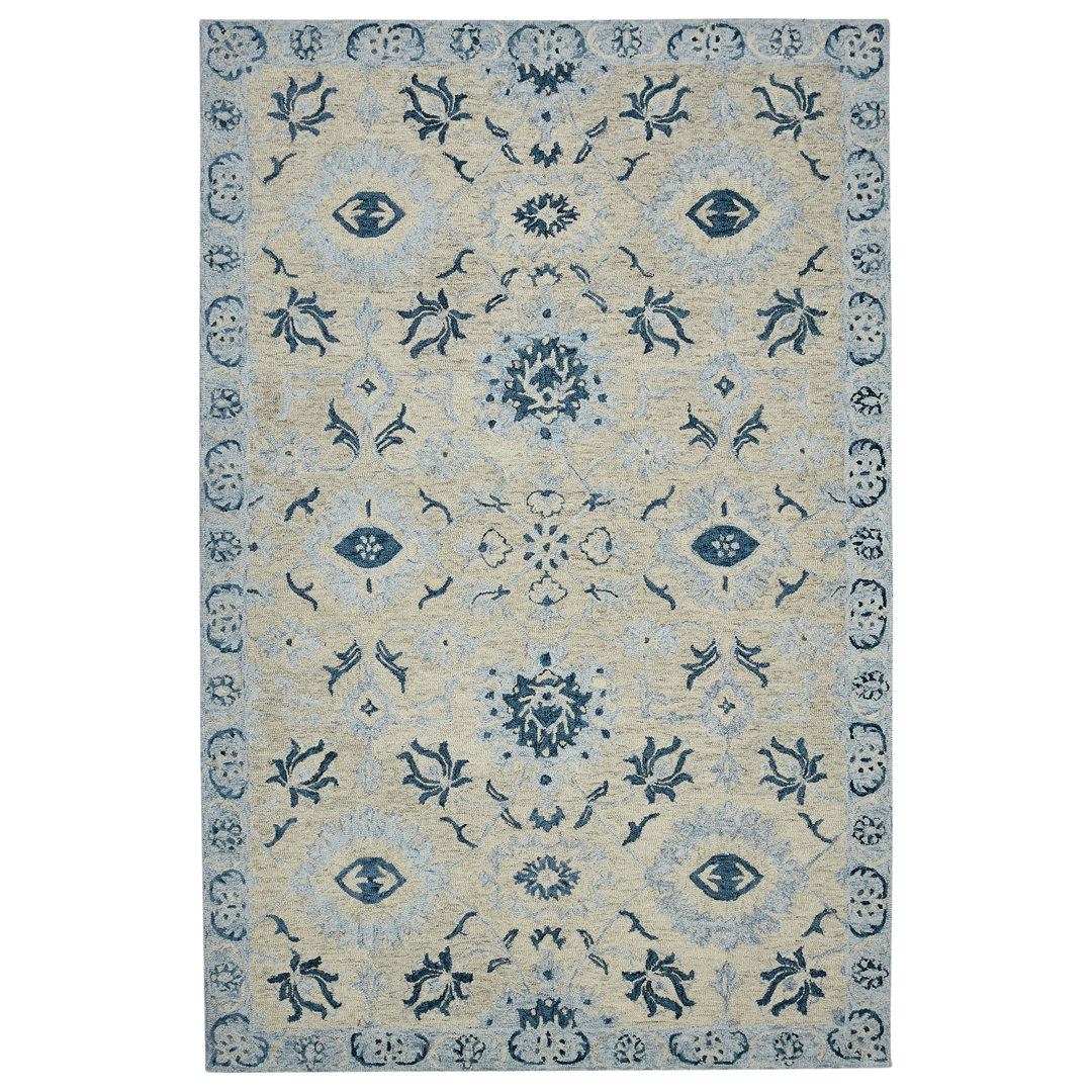 Wool Floral Indoor Rug Bungalow Rose Rug 