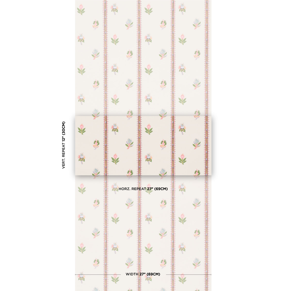 Les Fleurs Exotiques Wallpaper, Antique Rose