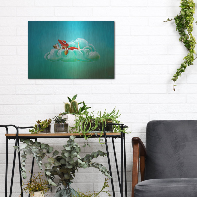 Ebern Designs «Cloud 9» par Cindy Thornton, art mural en métal, H 12 po x l 16 po