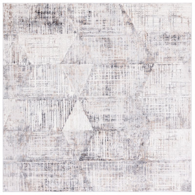 Tapis abstrait ivoire / gris